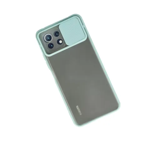 Xiaomi Mİ 11 Lite Kılıf Palm Buzlu Kamera Sürgülü Silikon - Turkuaz