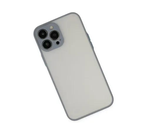 Apple iPhone 15 Pro Max Kılıf Montreal Silikon Kapak - Gri