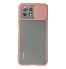Xiaomi Mİ 11 Lite Kılıf Palm Buzlu Kamera Sürgülü Silikon - Pembe