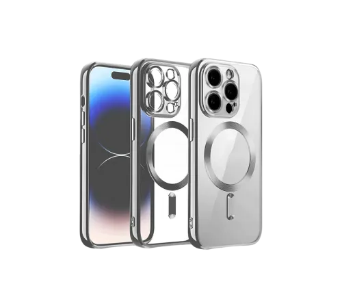 Apple iPhone 13 Pro Max Kılıf Kross Magneticsafe Kapak - Titan Gri