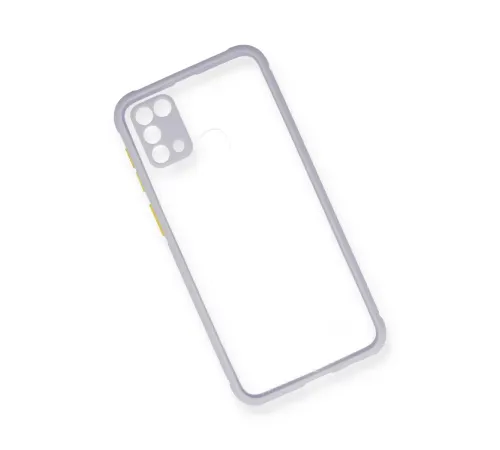 Samsung Galaxy M31 Kılıf Miami Şeffaf Silikon - Lila