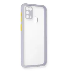 Samsung Galaxy M31 Kılıf Miami Şeffaf Silikon - Lila