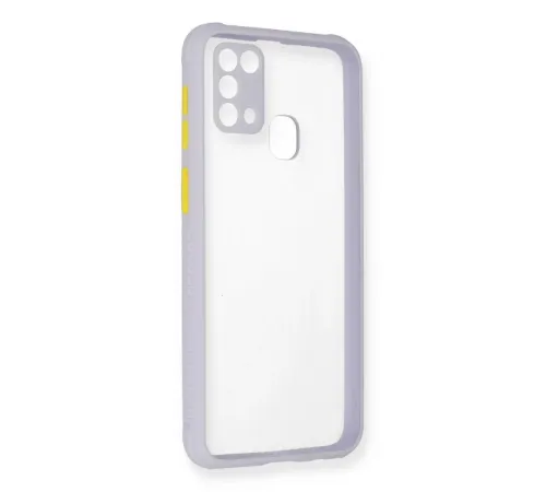 Samsung Galaxy M31 Kılıf Miami Şeffaf Silikon - Lila
