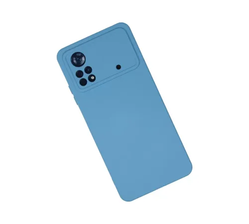 Xiaomi Poco X4 Pro 5G Kılıf Nano içi Kadife Silikon - Mavi