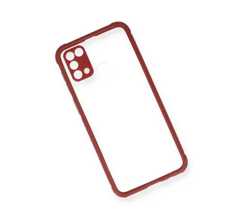 Samsung Galaxy M31 Kılıf Miami Şeffaf Silikon - Fuşya