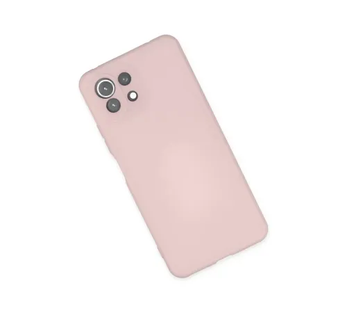 Xiaomi Mİ 11 Lite Kılıf Nano içi Kadife Silikon - Pudra