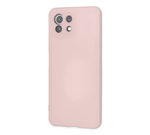 Xiaomi Mİ 11 Lite Kılıf Nano içi Kadife Silikon - Pudra