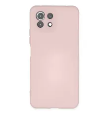 Xiaomi Mİ 11 Lite Kılıf Nano içi Kadife Silikon - Pudra