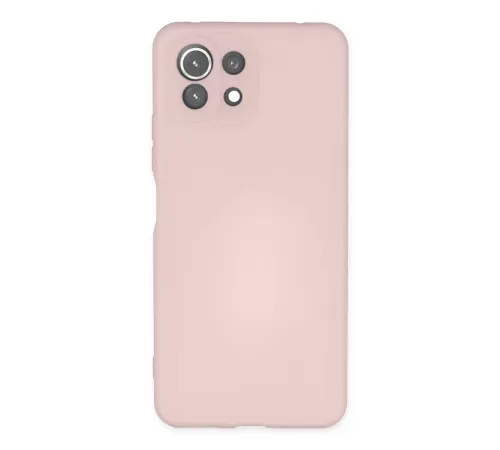 Xiaomi Mİ 11 Lite Kılıf Nano içi Kadife Silikon - Pudra