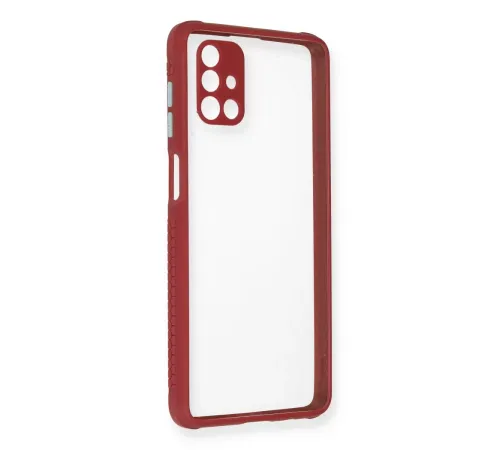 Samsung Galaxy M51 Kılıf Miami Şeffaf Silikon - Fuşya