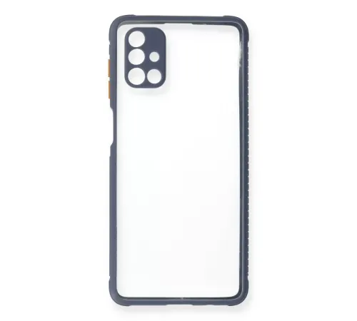 Samsung Galaxy M51 Kılıf Miami Şeffaf Silikon - Gri