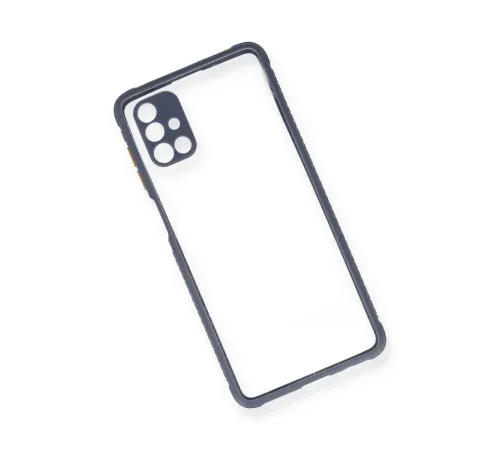 Samsung Galaxy M51 Kılıf Miami Şeffaf Silikon - Gri