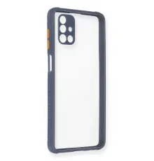 Samsung Galaxy M51 Kılıf Miami Şeffaf Silikon - Gri