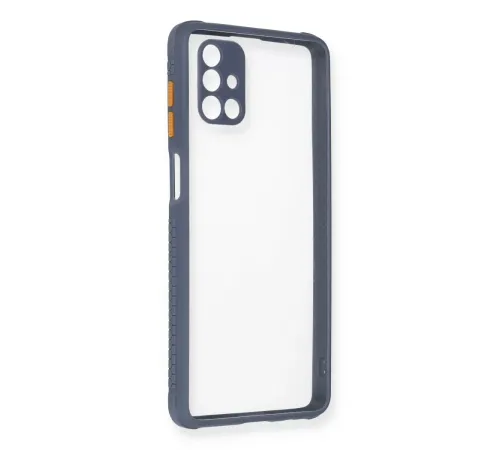 Samsung Galaxy M51 Kılıf Miami Şeffaf Silikon - Gri