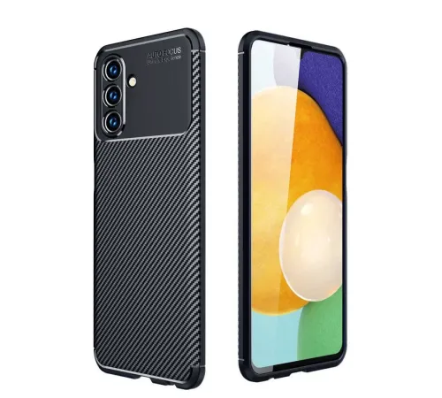 Samsung Galaxy A36 Kılıf Auto Focus Karbon Kapak - Siyah