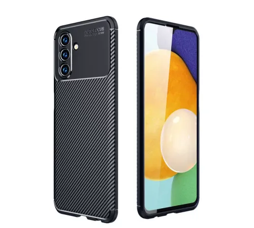 Samsung Galaxy A36 Kılıf Auto Focus Karbon Kapak - Siyah
