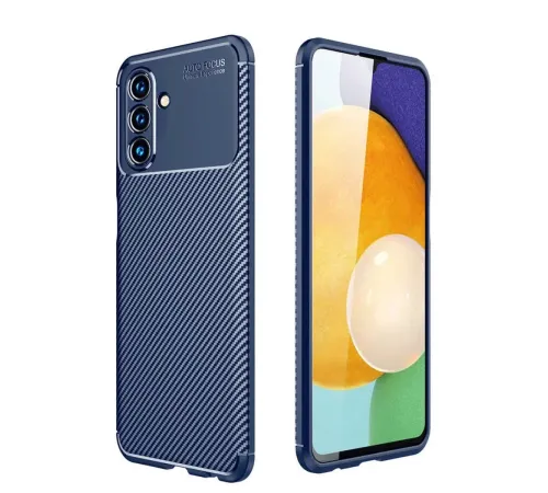Samsung Galaxy A36 Kılıf Auto Focus Karbon Kapak - Lacivert