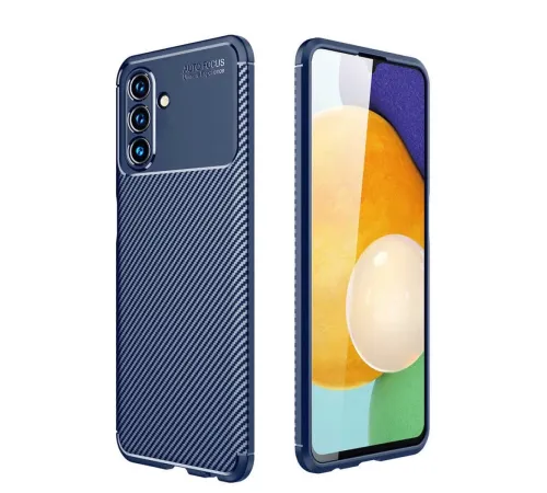 Samsung Galaxy A36 Kılıf Auto Focus Karbon Kapak - Lacivert