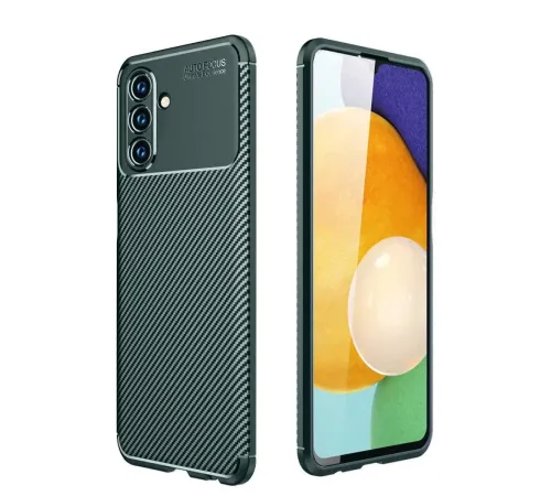 Samsung Galaxy A36 Kılıf Auto Focus Karbon Kapak - Koyu Yeşil