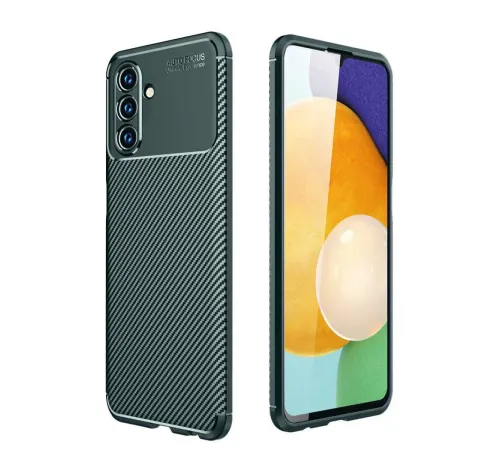 Samsung Galaxy A36 Kılıf Auto Focus Karbon Kapak - Koyu Yeşil