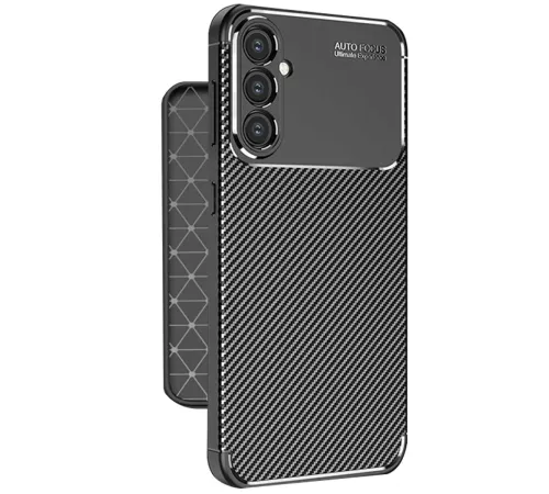 Samsung Galaxy A56 Kılıf Auto Focus Karbon Kapak - Siyah