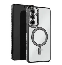 Samsung Galaxy S25 Kılıf Joke Simli Magneticsafe Kılıf - Siyah
