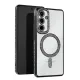Samsung Galaxy S25 Kılıf Joke Simli Magneticsafe Kılıf - Siyah