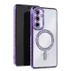 Samsung Galaxy S25 Kılıf Joke Simli Magneticsafe Kılıf - Derin Mor