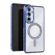 Samsung Galaxy S25 Kılıf Joke Simli Magneticsafe Kılıf - Mavi