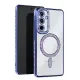 Samsung Galaxy S25 Kılıf Joke Simli Magneticsafe Kılıf - Mavi
