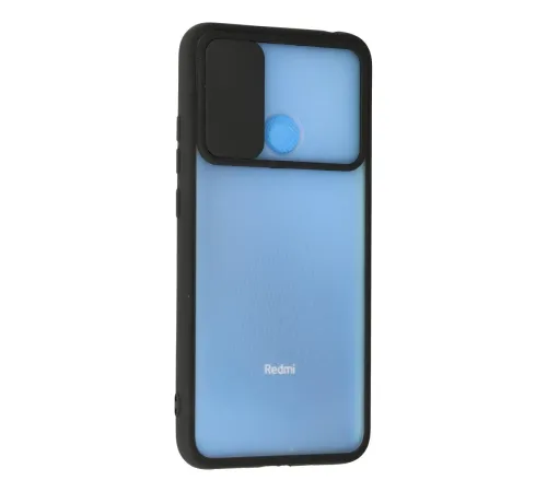 Xiaomi Redmi 9C Kılıf Palm Buzlu Kamera Sürgülü Silikon - Siyah