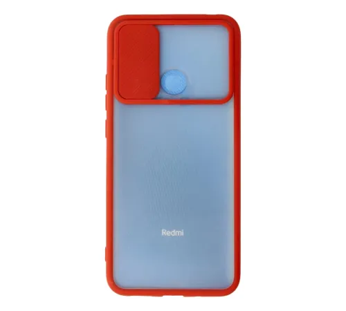 Xiaomi Redmi 9C Kılıf Palm Buzlu Kamera Sürgülü Silikon - Kırmızı