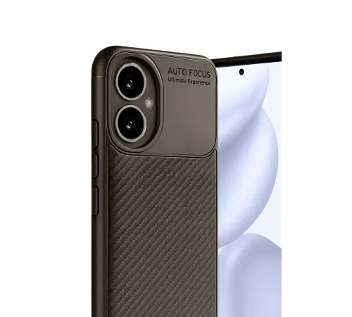 Honor 400 Kılıf Auto Focus Karbon Kapak - Kahverengi