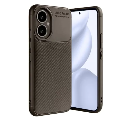 Honor 400 Kılıf Auto Focus Karbon Kapak - Kahverengi