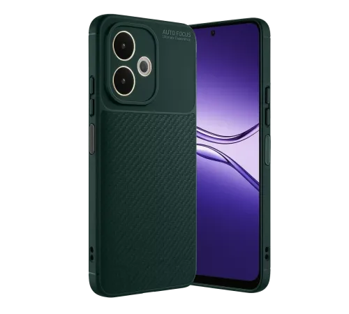 A5 Pro 4G Kılıf Auto Focus Karbon Kapak - Koyu Yeşil