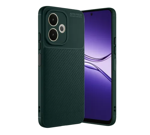 A5 Pro 4G Kılıf Auto Focus Karbon Kapak - Koyu Yeşil
