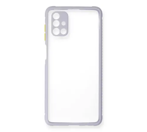 Samsung Galaxy M51 Kılıf Miami Şeffaf Silikon - Lila