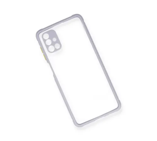 Samsung Galaxy M51 Kılıf Miami Şeffaf Silikon - Lila