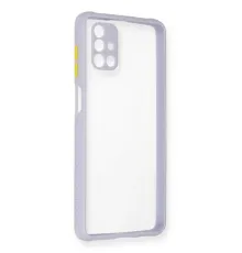 Samsung Galaxy M51 Kılıf Miami Şeffaf Silikon - Lila