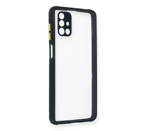 Samsung Galaxy M51 Kılıf Miami Şeffaf Silikon - Lacivert