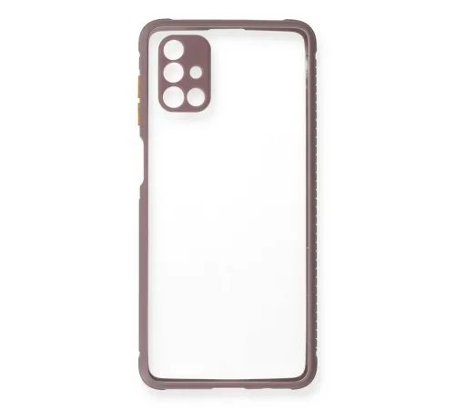 Samsung Galaxy M51 Kılıf Miami Şeffaf Silikon - Açık Mor