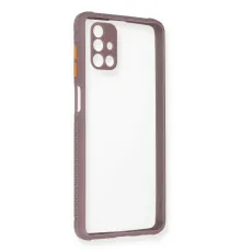Samsung Galaxy M51 Kılıf Miami Şeffaf Silikon - Açık Mor