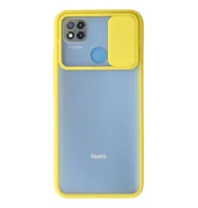 Xiaomi Redmi 9C Kılıf Palm Buzlu Kamera Sürgülü Silikon - Sarı