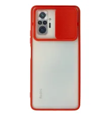 Xiaomi Redmi Note 10 Pro Kılıf Palm Buzlu Kamera Sürgülü Silikon - Kırmızı