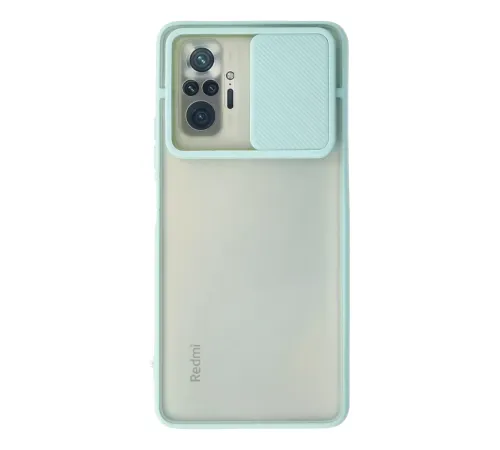 Xiaomi Redmi Note 10 Pro Kılıf Palm Buzlu Kamera Sürgülü Silikon - Turkuaz
