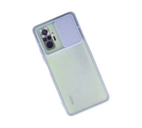 Xiaomi Redmi Note 10 Pro Kılıf Palm Buzlu Kamera Sürgülü Silikon - Lila