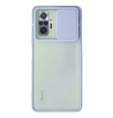Xiaomi Redmi Note 10 Pro Kılıf Palm Buzlu Kamera Sürgülü Silikon - Lila