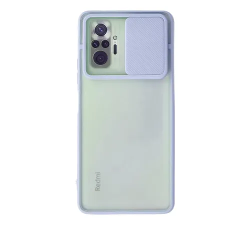 Xiaomi Redmi Note 10 Pro Kılıf Palm Buzlu Kamera Sürgülü Silikon - Lila