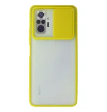 Xiaomi Redmi Note 10 Pro Kılıf Palm Buzlu Kamera Sürgülü Silikon - Sarı