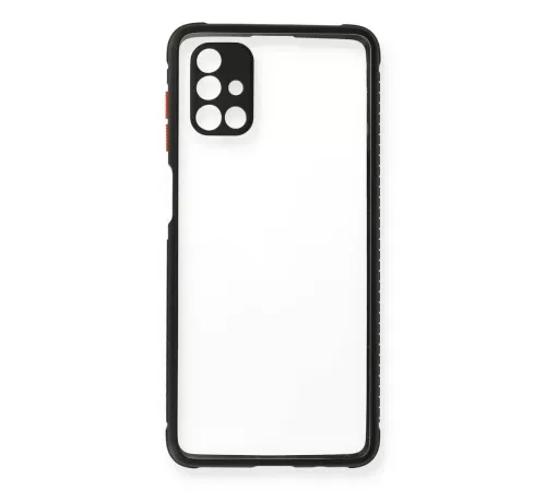 Samsung Galaxy M51 Kılıf Miami Şeffaf Silikon - Siyah